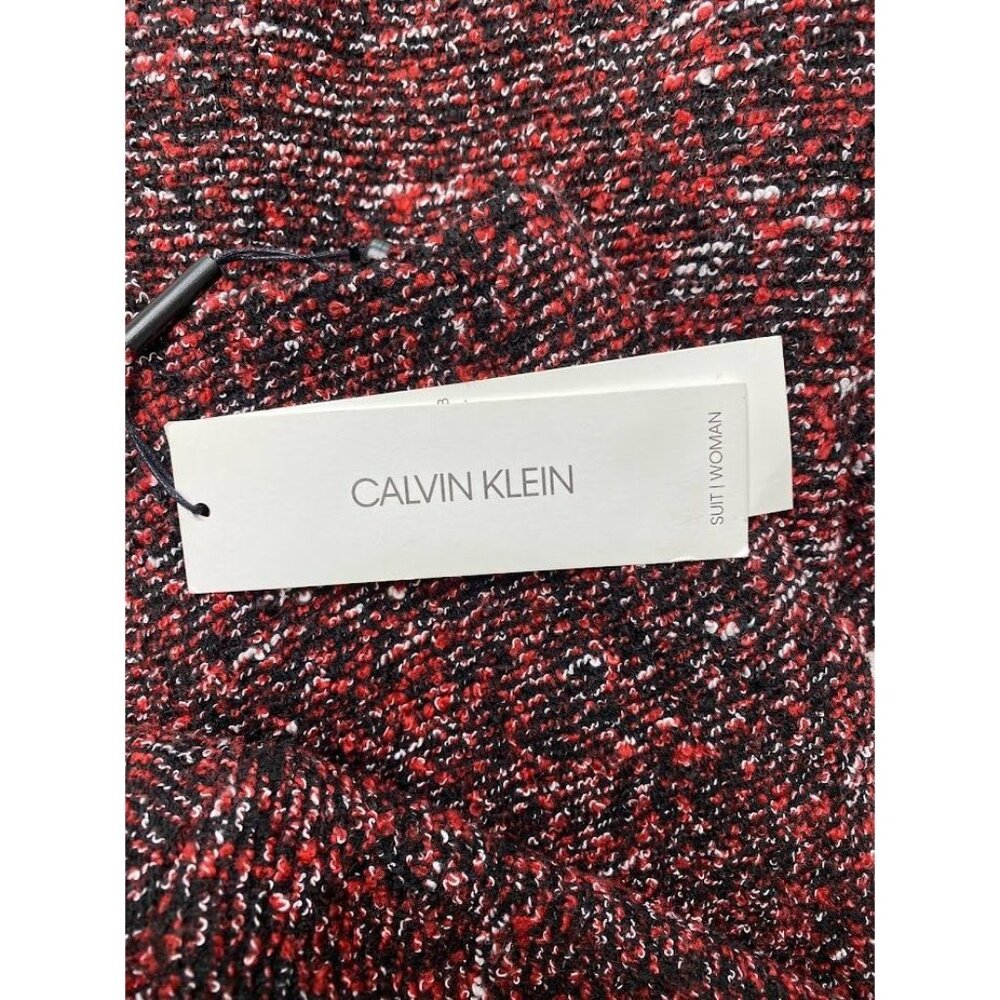Calvin Klein Blazer Jacket Women's 18W 2X Tweed Menswear-Style Long-Length NEW - Picture 10 of 15